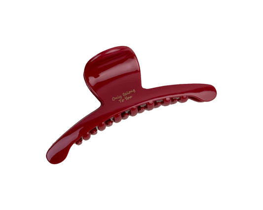 Hair Claw - Burgundy Curve