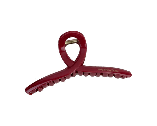 Hair Claw - Burgundy Twist